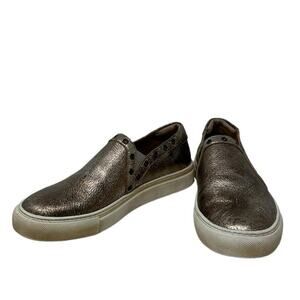 Chocolat Blu Neve Gold Leather Women's Slip-On Sneaker size 37 - USD 6.5